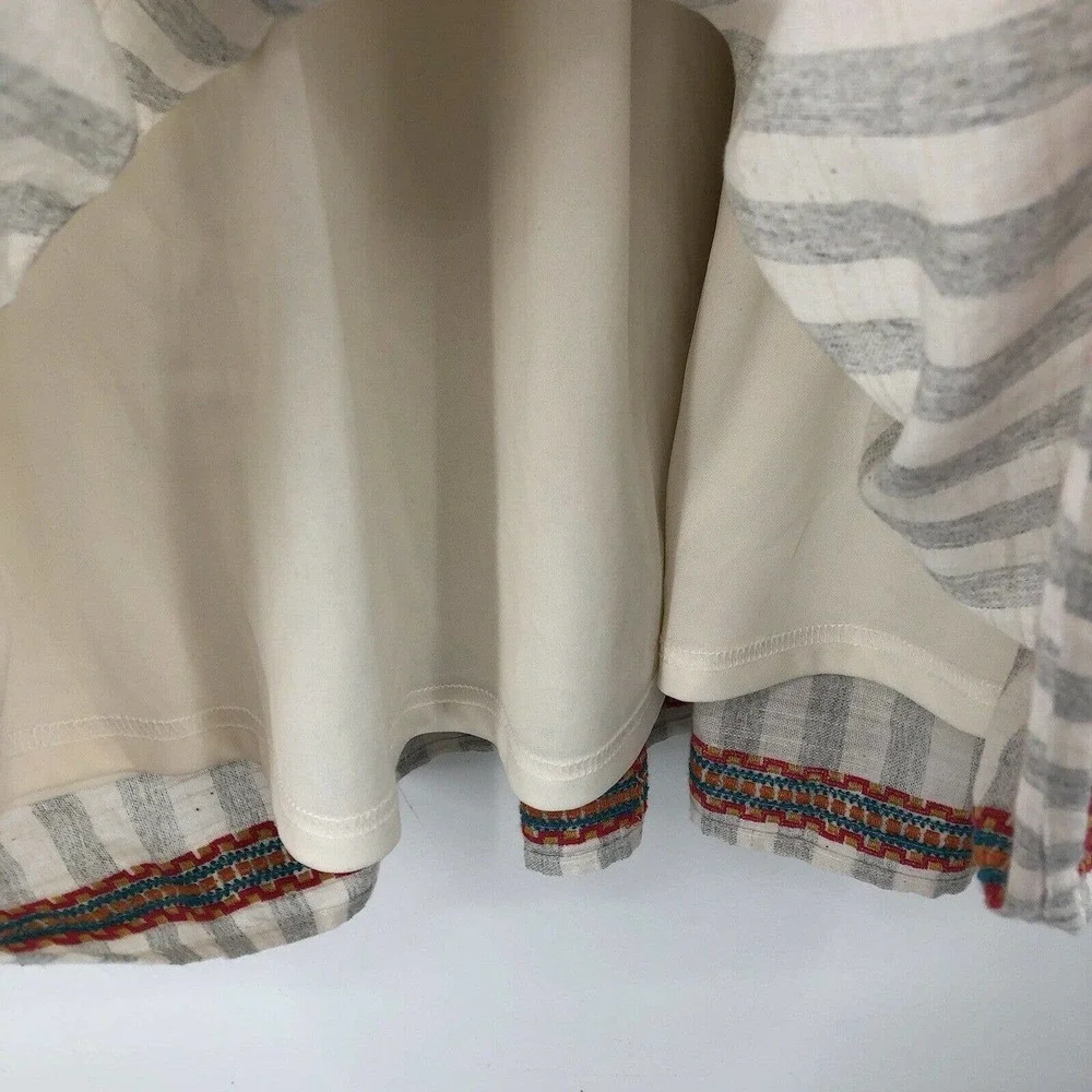 Savanna Jane Pink Striped Mini Dress Ruffle Sleeves Womens Size M - Picture 6 of 9